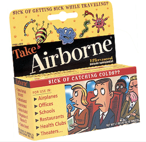 airborne health formula packaging